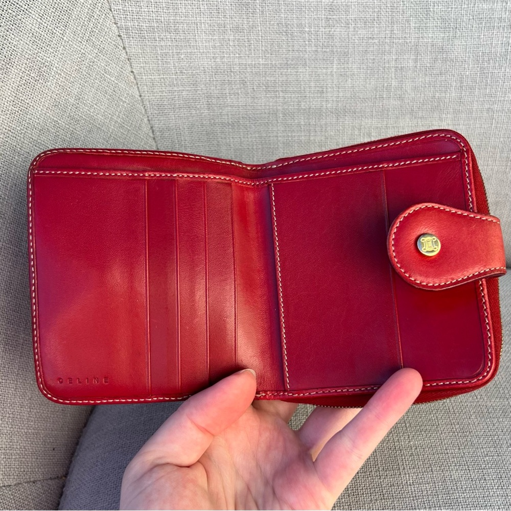 Celine Compact Wallet Red - Picture 6 of 9